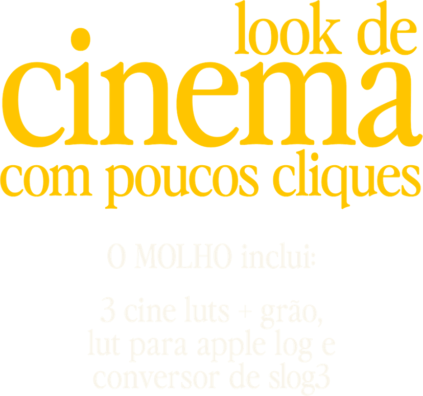 look de cinema com poucos cliques — O MOLHO inclui